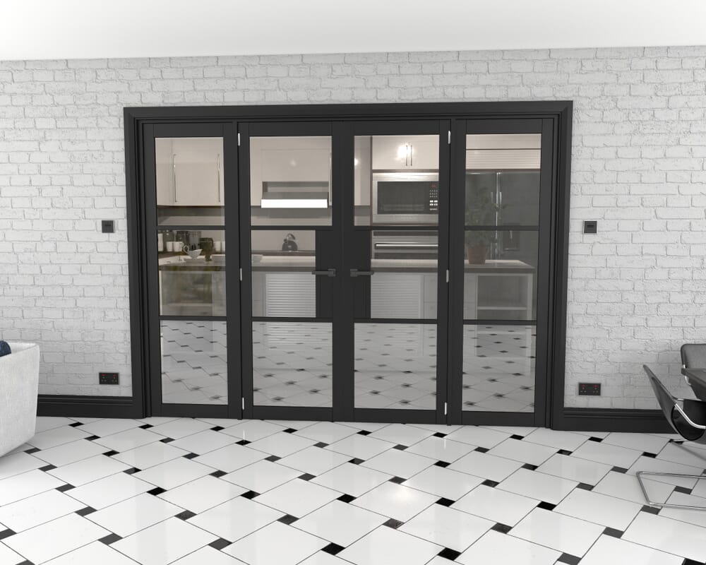 Heritage Black Glazed Prefinished French Door Set 2686mm(W) x 2021mm(H)