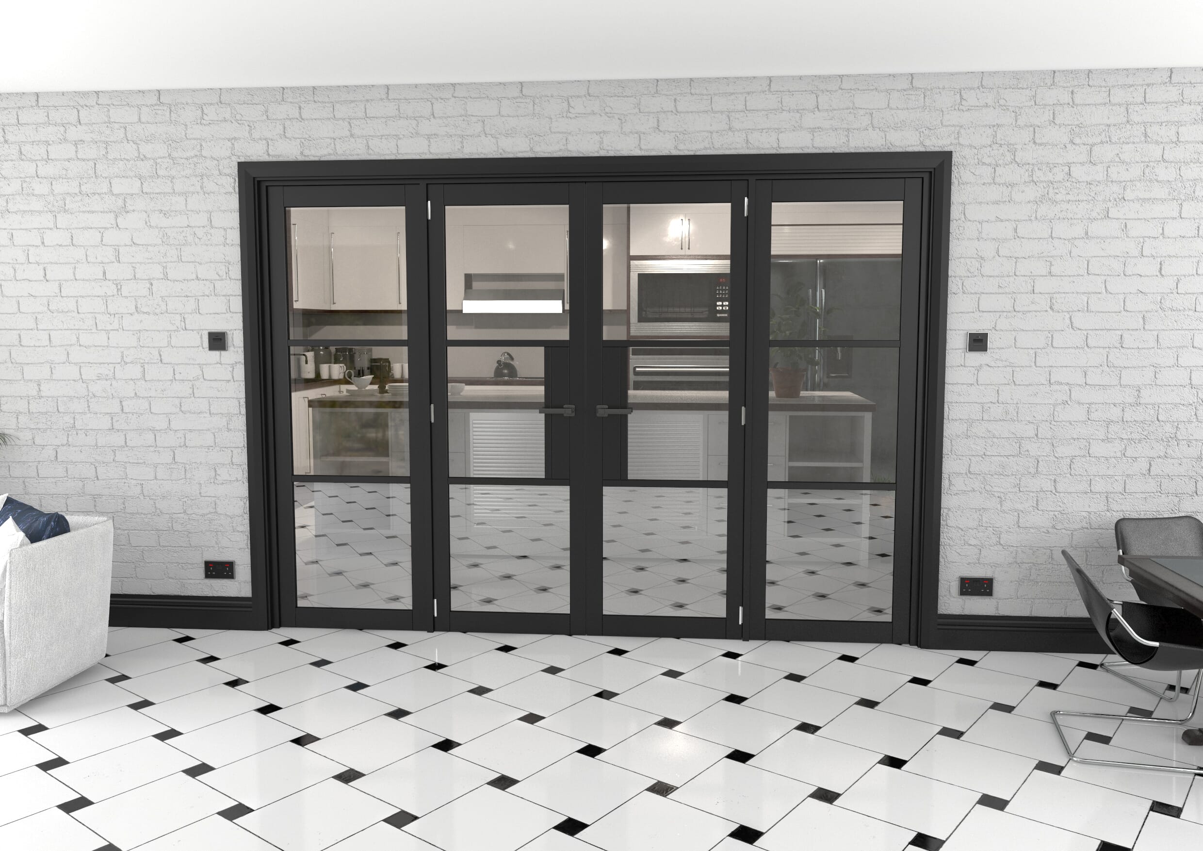 Heritage Black Glazed Prefinished French Door Set 2838mm(W) x 2021mm(H)
