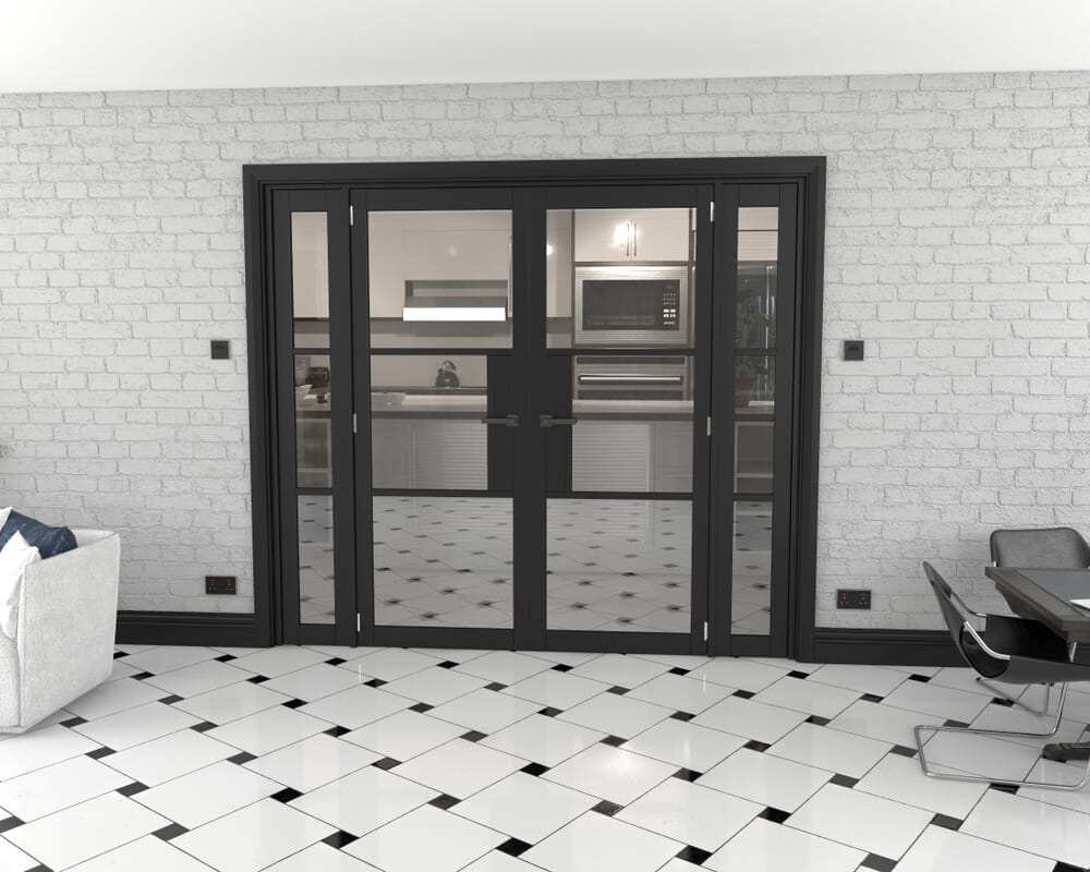 Heritage Black Glazed Prefinished French Door Set 2228mm(W) x 2021mm(H)