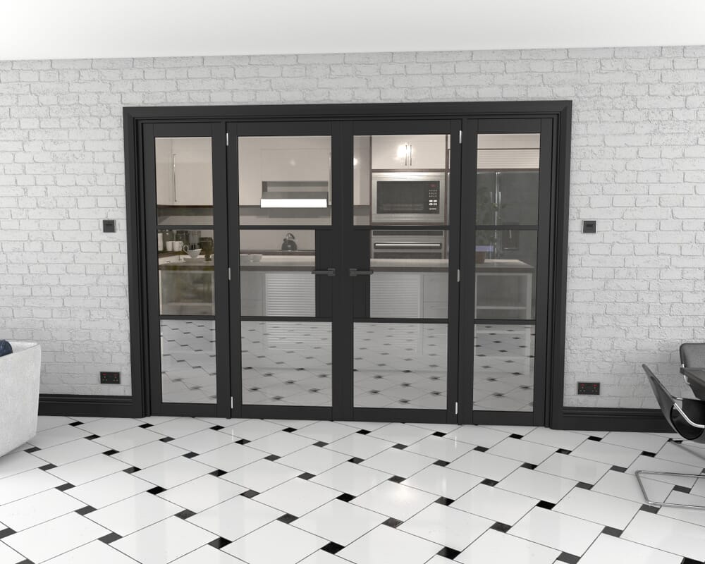 Heritage Black Glazed Prefinished French Door Set 2686mm(W) x 2021mm(H)