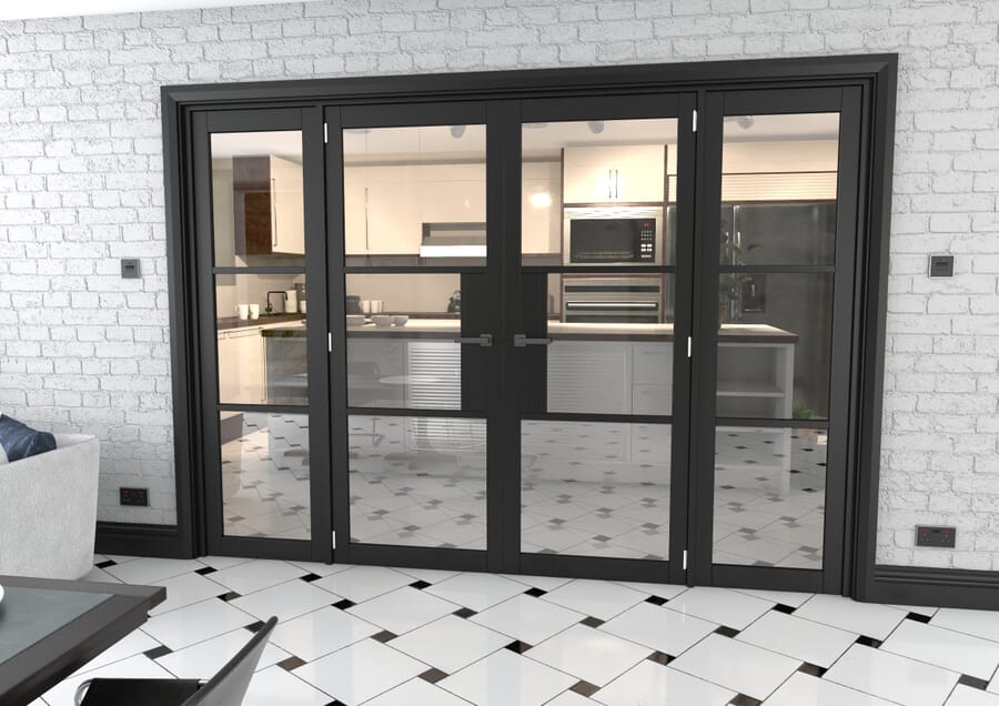 Black Heritage Glazed Internal French Doors