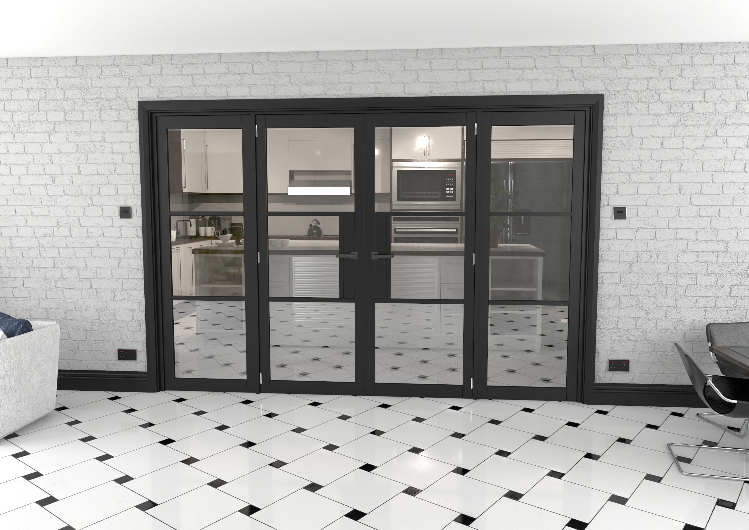 Heritage Black Glazed Prefinished French Door Set 2990mm(W) x 2021mm(H)