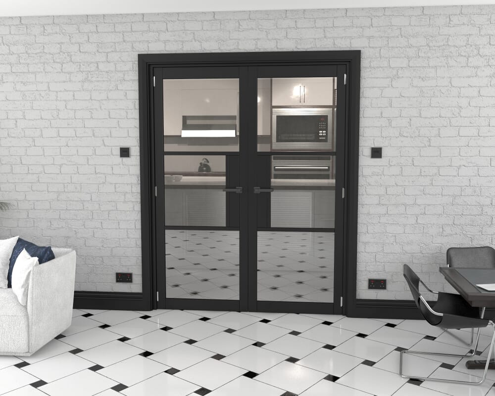 Heritage Black Glazed Prefinished French Door Set 1580mm(W) x 2021mm(H)
