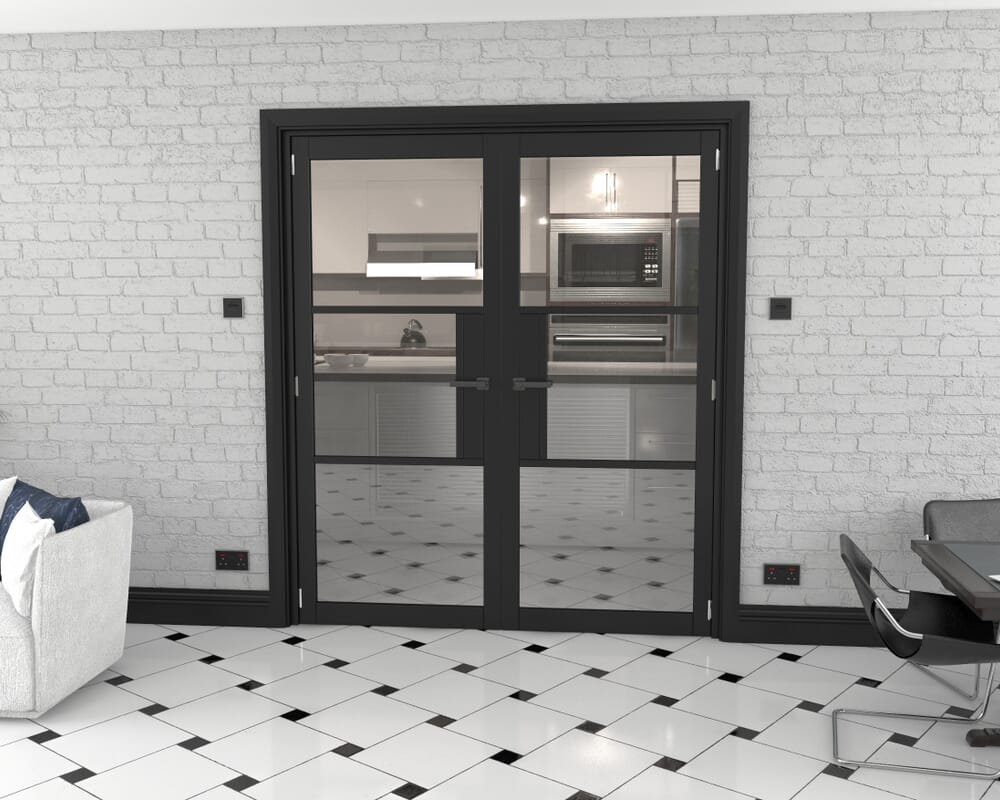 Heritage Black Glazed Prefinished French Door Set 1732mm(W) x 2021mm(H)