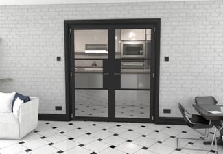 Heritage Black Glazed Prefinished French Door Set 1732mm(W) x 2021mm(H)