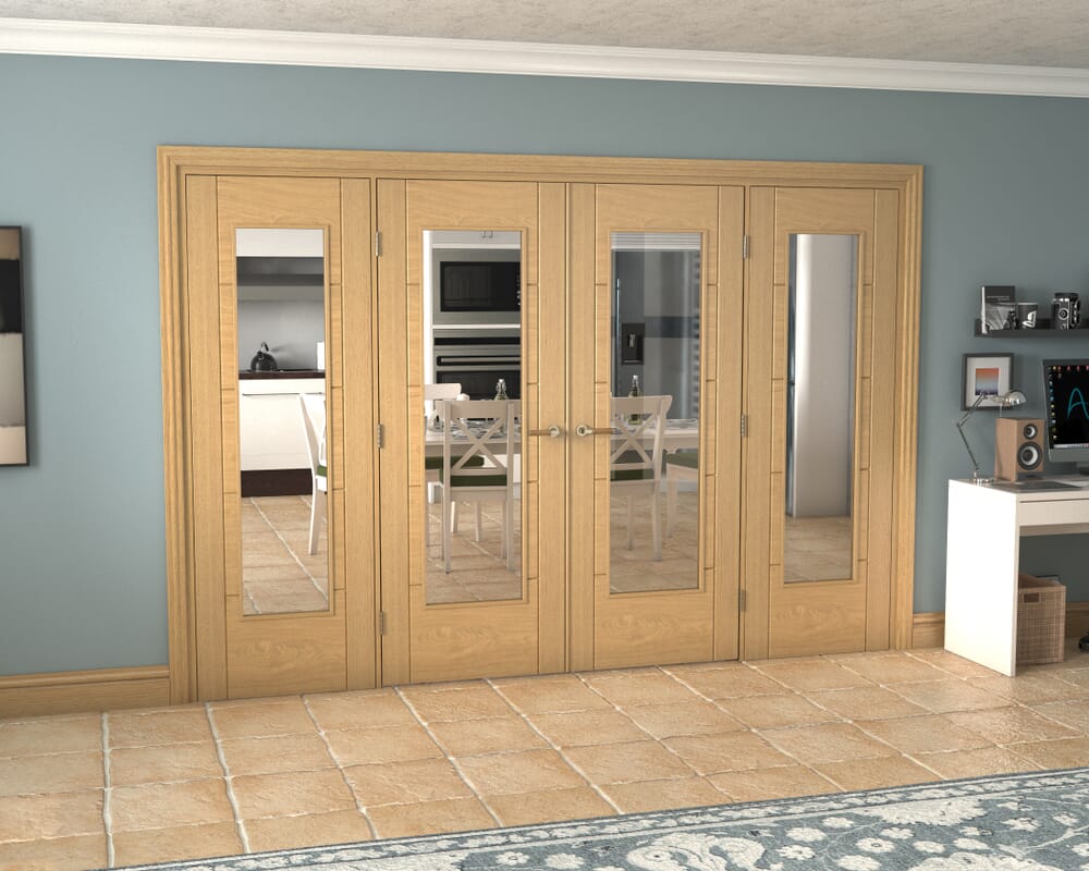 Oak Iseo P10 French Door Set 2996mm(W) x 2021mm(H)