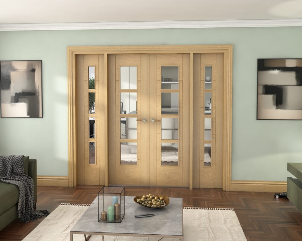 Oak Iseo 4L French Door Set 2226mm(W) x 2021mm(H)