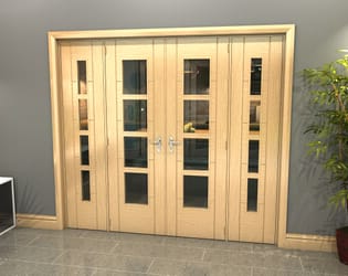 Oak Iseo 4L French Door Set 2226mm(W) x 2021mm(H)