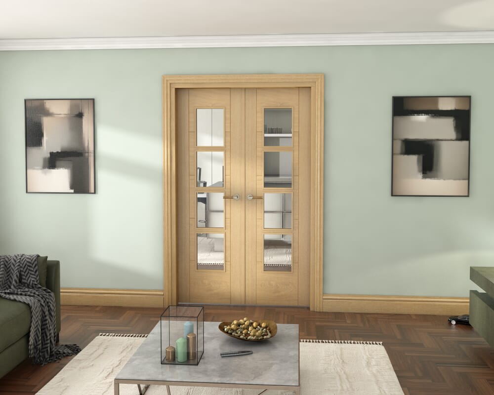 Oak Iseo 4L French Door Set 1276mm(W) x 2021mm(H)