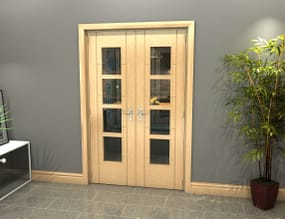 Oak Iseo 4L French Door Set 1276mm(W) x 2021mm(H)