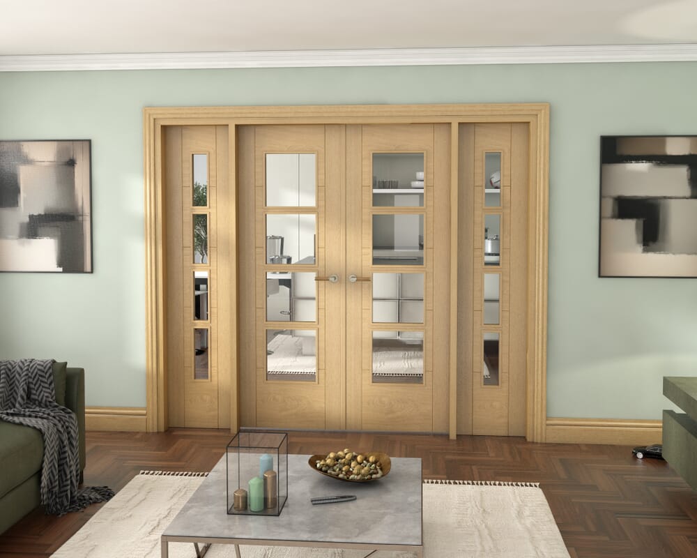 Oak Iseo 4L French Door Set 2378mm(W) x 2021mm(H)
