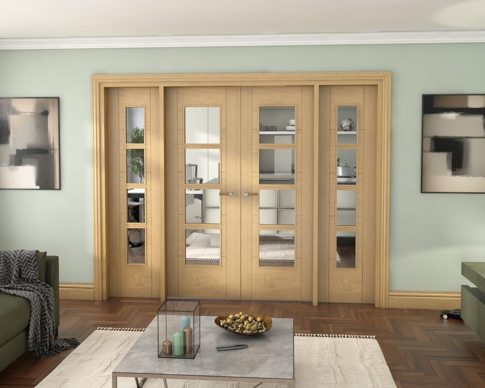 Oak Iseo 4L French Door Set 2530mm(W) x 2021mm(H)