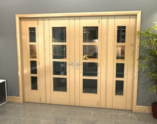 Oak Iseo 4L French Door Set 2530mm(W) x 2021mm(H)
