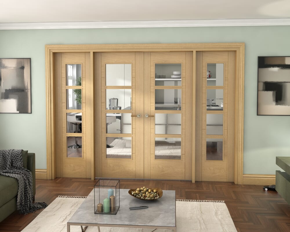 Oak Iseo 4L French Door Set 2836mm(W) x 2021mm(H)