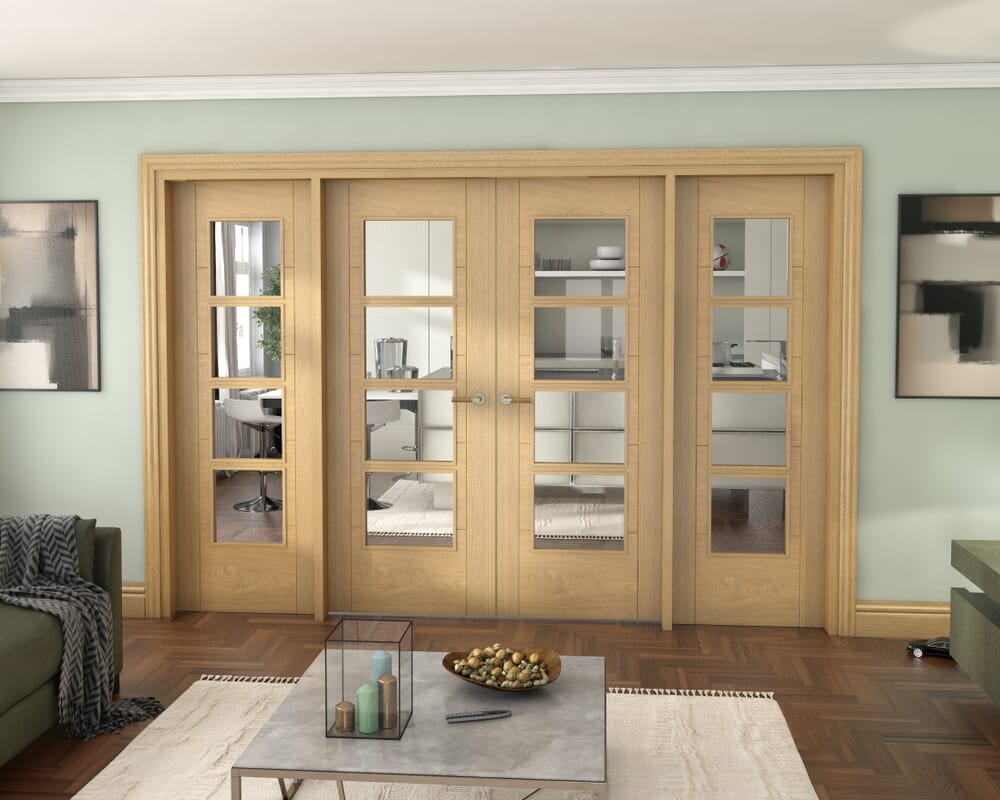 Oak Iseo 4L French Door Set 2996mm(W) x 2021mm(H)