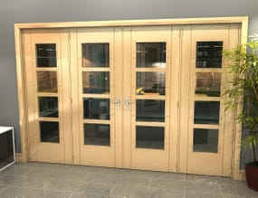 Oak Iseo 4L French Door Set 2996mm(W) x 2021mm(H)