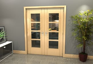 Oak Iseo 4L French Door Set 1580mm(W) x 2021mm(H)
