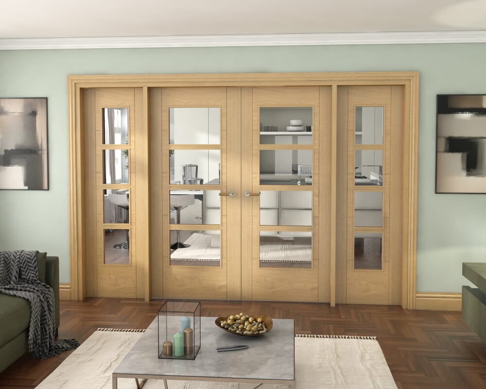 Oak Iseo 4L French Door Set 2996mm(W) x 2021mm(H)