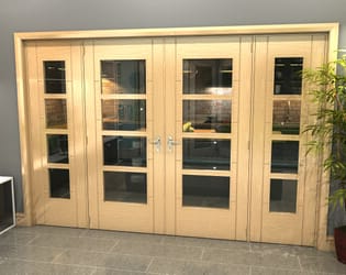Oak Iseo 4L French Door Set 2996mm(W) x 2021mm(H)