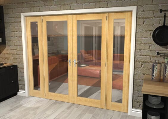 Oak Prefinished French Door Set 2226mm(W) x 2021mm(H)