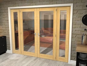 Oak Prefinished French Door Set 2378mm(W) x 2021mm(H)