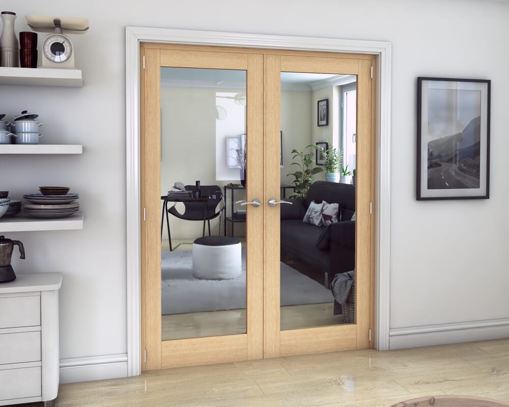 Oak Prefinished French Door Set 1426mm(W) x 2021mm(H)