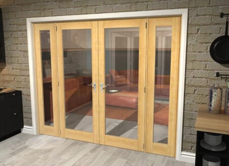 Oak Prefinished French Door Set 2836mm(W) x 2021mm(H)
