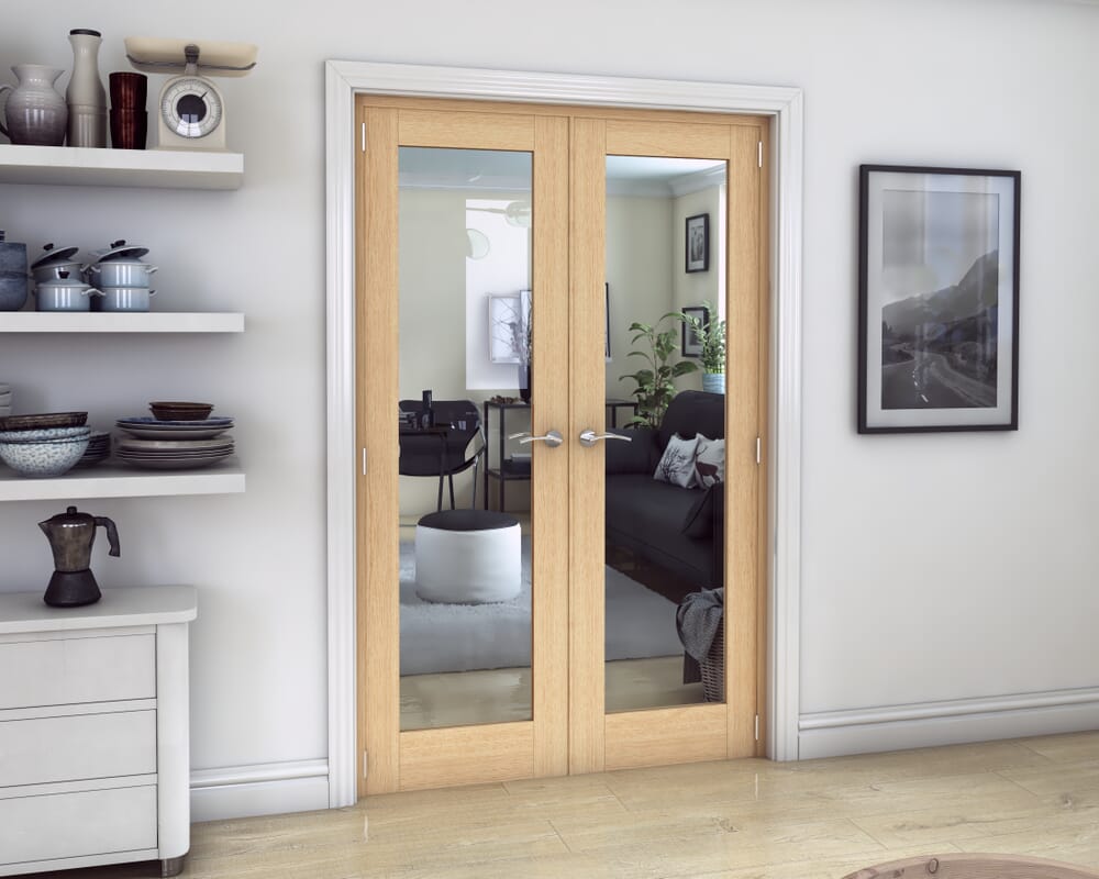Oak P10 French Door Set 1202mm(W) x 2021mm(H)