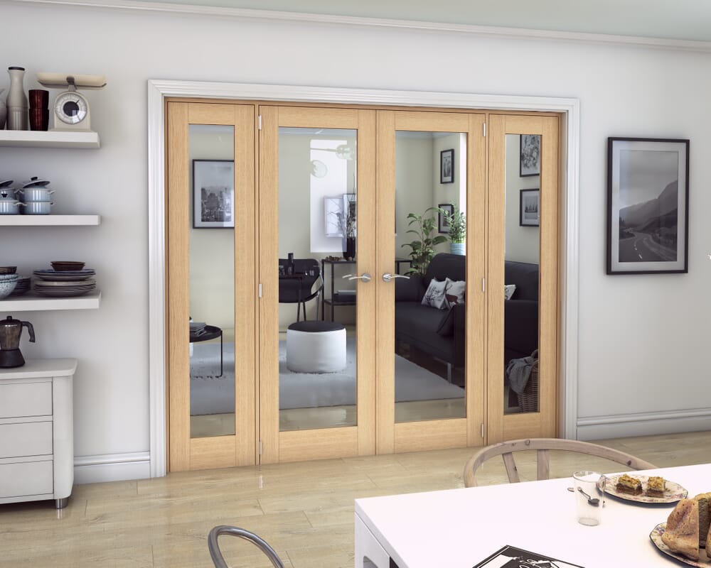 Oak P10 French Door Set 2150mm(W) x 2021mm(H)