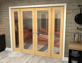 Oak P10 French Door Set 2150mm(W) x 2021mm(H)