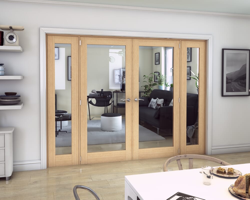 Oak P10 French Door Set 2378mm(W) x 2021mm(H)