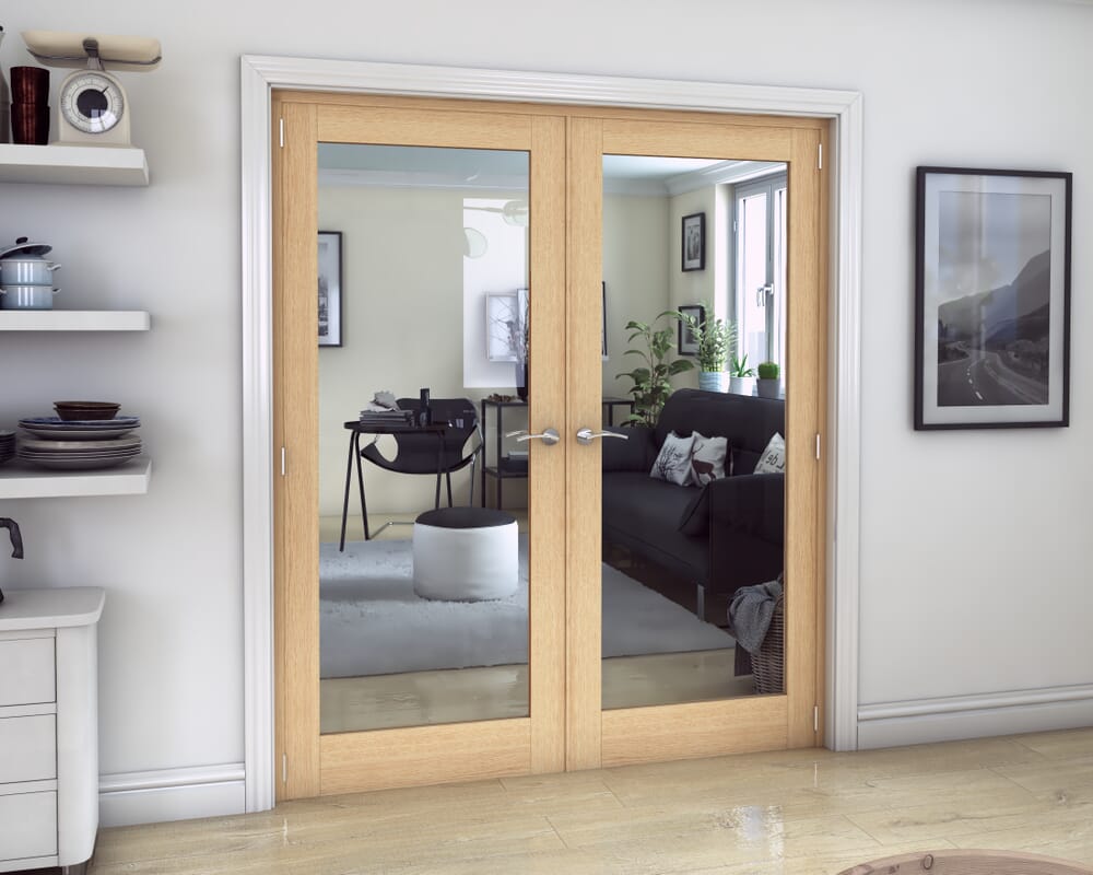Oak P10 French Door Set 1580mm(W) x 2021mm(H)