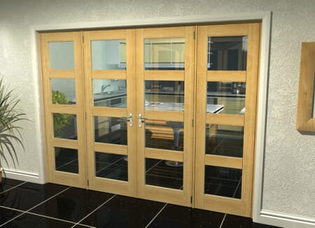 Oak 4L French Door Set 2072mm(W) x 2021mm(H)