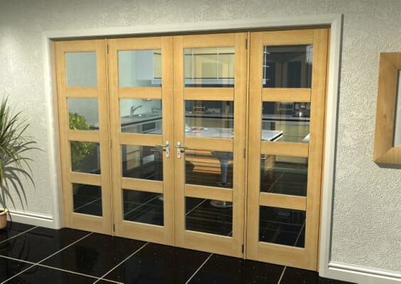Oak 4L French Door Set 2072mm(W) x 2021mm(H)