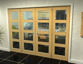 Oak 4L French Door Set 2076mm(W) x 2021mm(H)