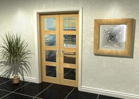 Oak 4l French Door Set 1202mm(w) X 2021mm(h) Image