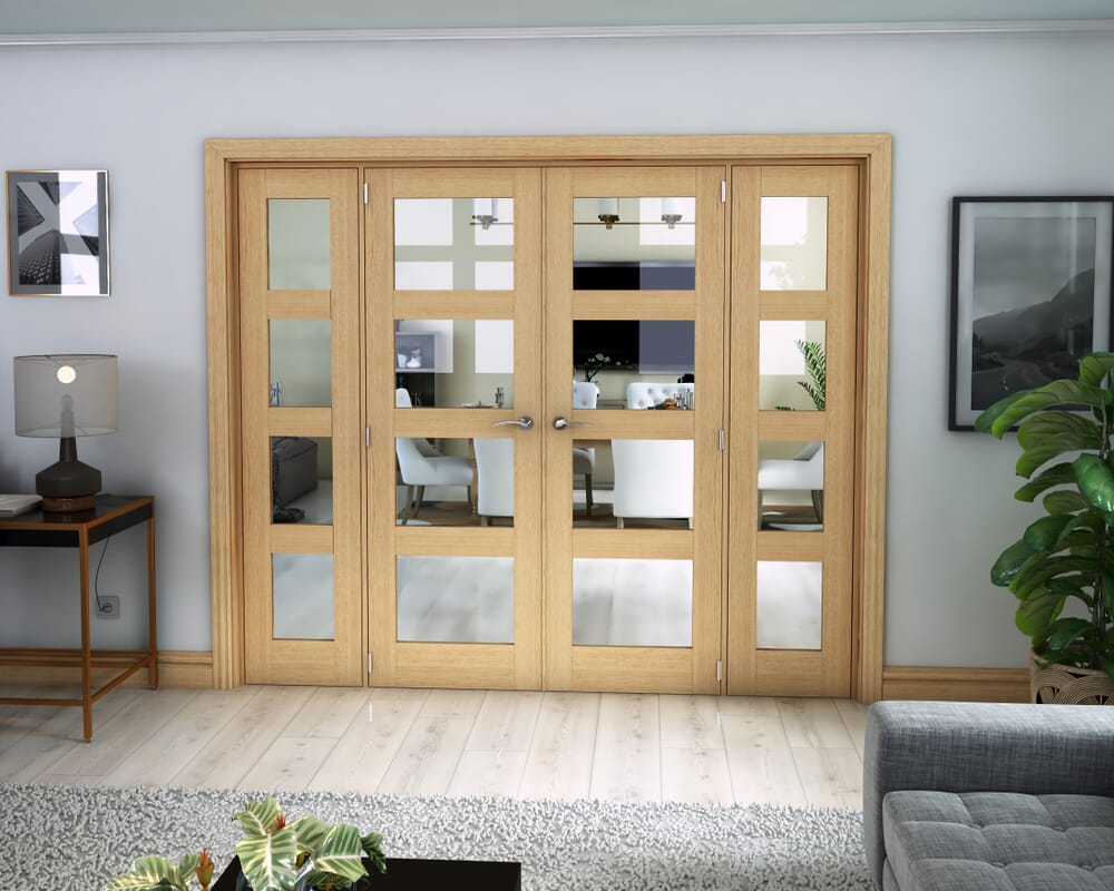 Oak 4L French Door Set 2226mm(W) x 2021mm(H)