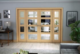 Oak 4l French Door Set - 27" Pair + 2 X 15" Sidelights Image