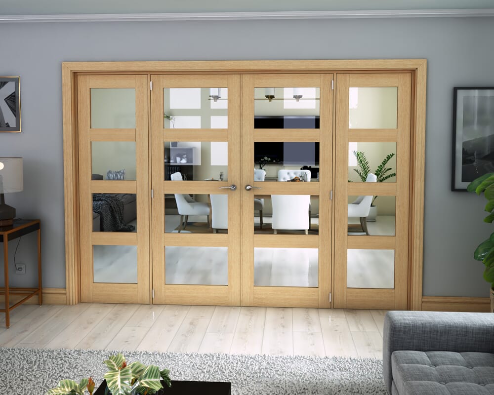 Oak 4L French Door Set 2762mm(W) x 2021mm(H)