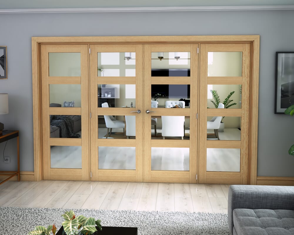 Oak 4L French Door Set 2836mm(W) x 2021mm(H)