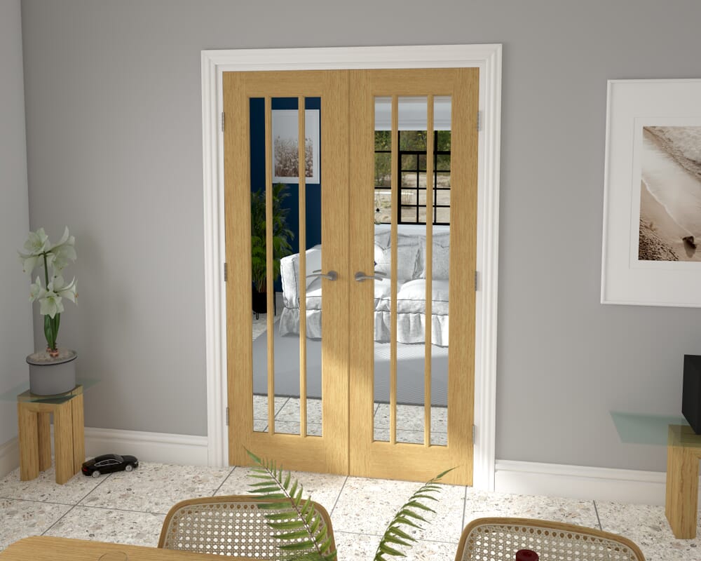 Lincoln Oak 1276mm x 2021mm French Door Kit
