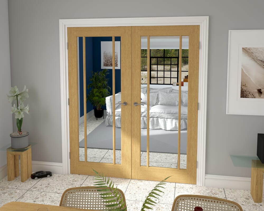 Lincoln Oak 1732mm x 2021mm French Door Kit