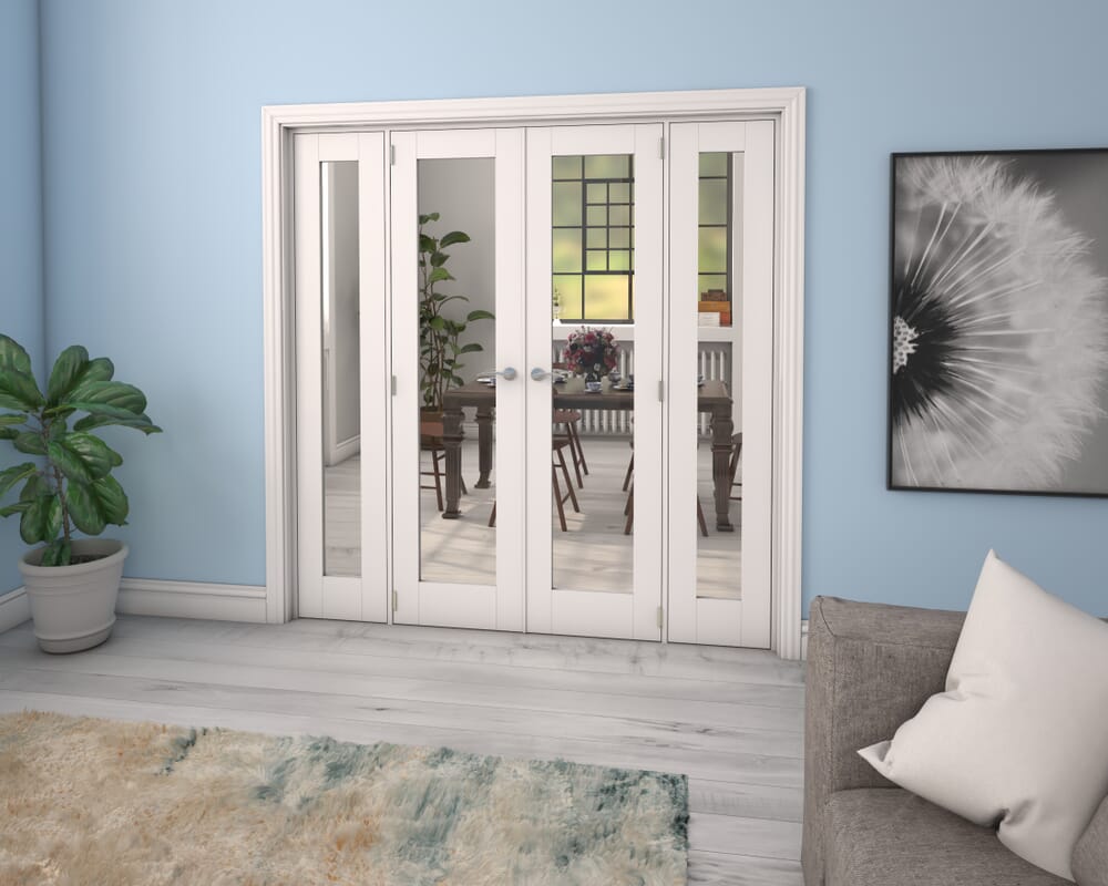 White P10 French Door Set 1920mm(W) x 2021mm(H)
