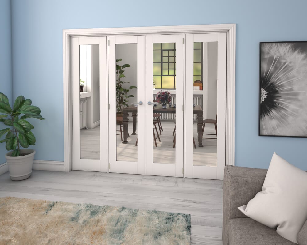 White P10 French Door Set 2072mm(W) x 2021mm(H)