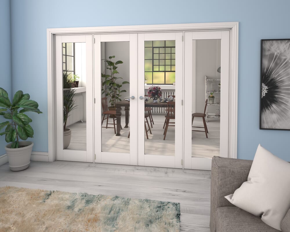 White P10 French Door Set 2152mm(W) x 2021mm(H)