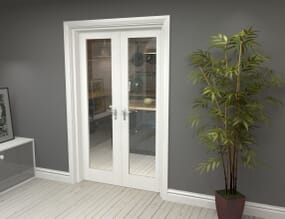 White P10 French Door Set 1202mm(W) x 2021mm(H)