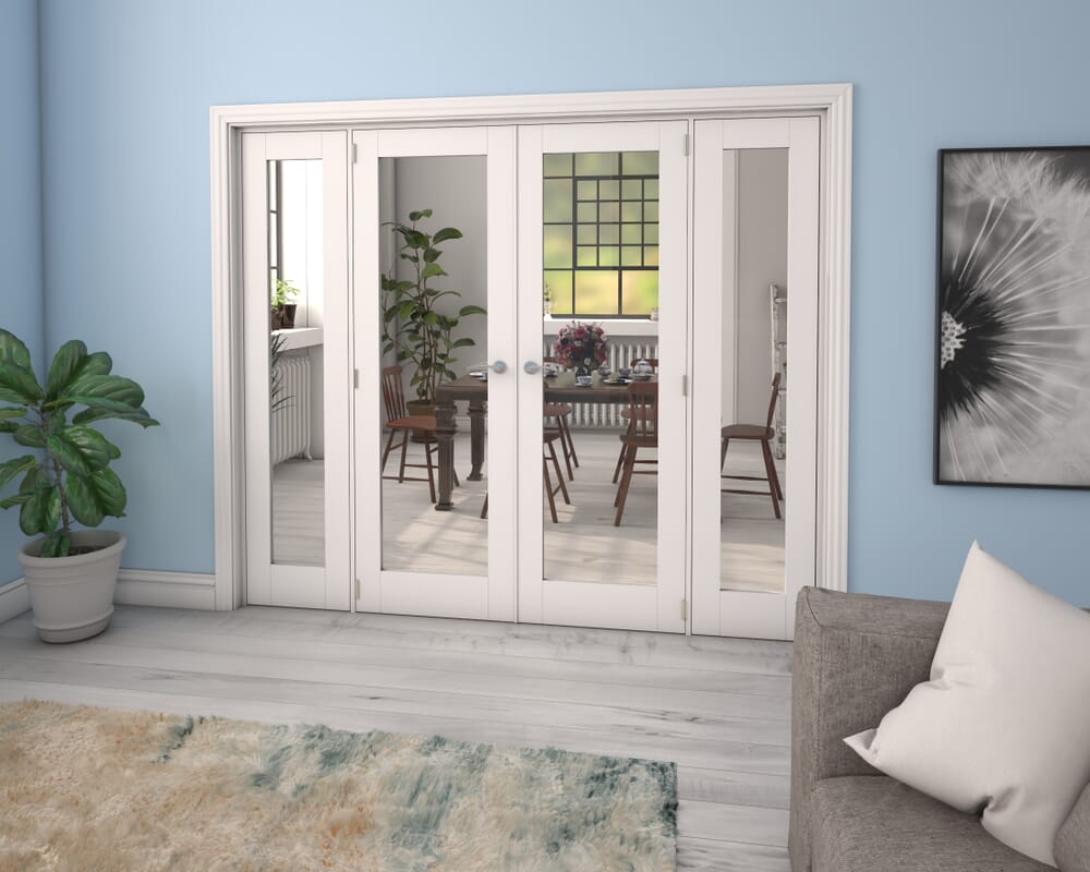 White P10 French Door Set 2226mm(W) x 2021mm(H)