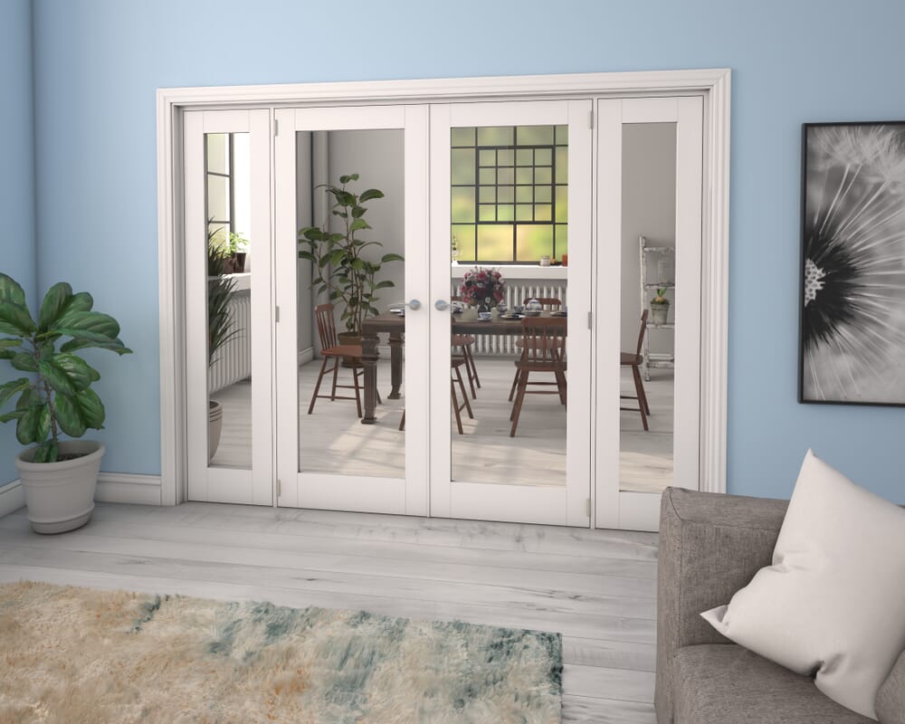 White P10 French Door Set 2226mm(W) x 2021mm(H)