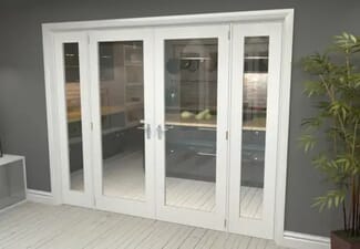 P10 White French Door Set - 27" Pair + 2 x 21" Sidelights