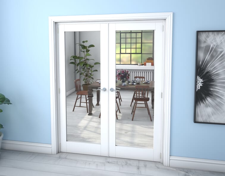 p10 white 686mm pair from 359 00 part of the climadoor ltd p10 white internal french doors range